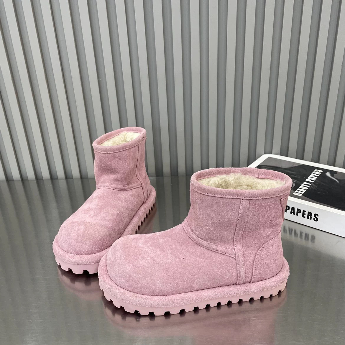 2025新款糖果色雪地靴圆头套筒棉靴冬季新款短靴厚底加绒加厚棉鞋
