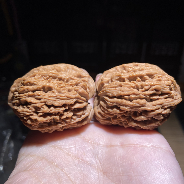 高炮拉丝蚂蚁纹儿南疆石异形手把件原皮盘玩麻核桃全品无修