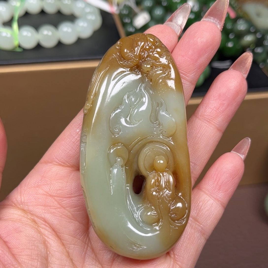 和田玉挂件未镶嵌2*3