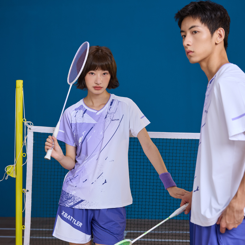上阵速干羽毛球服女透气比赛服训练服夏季防晒情侣凉感羽球衣服男