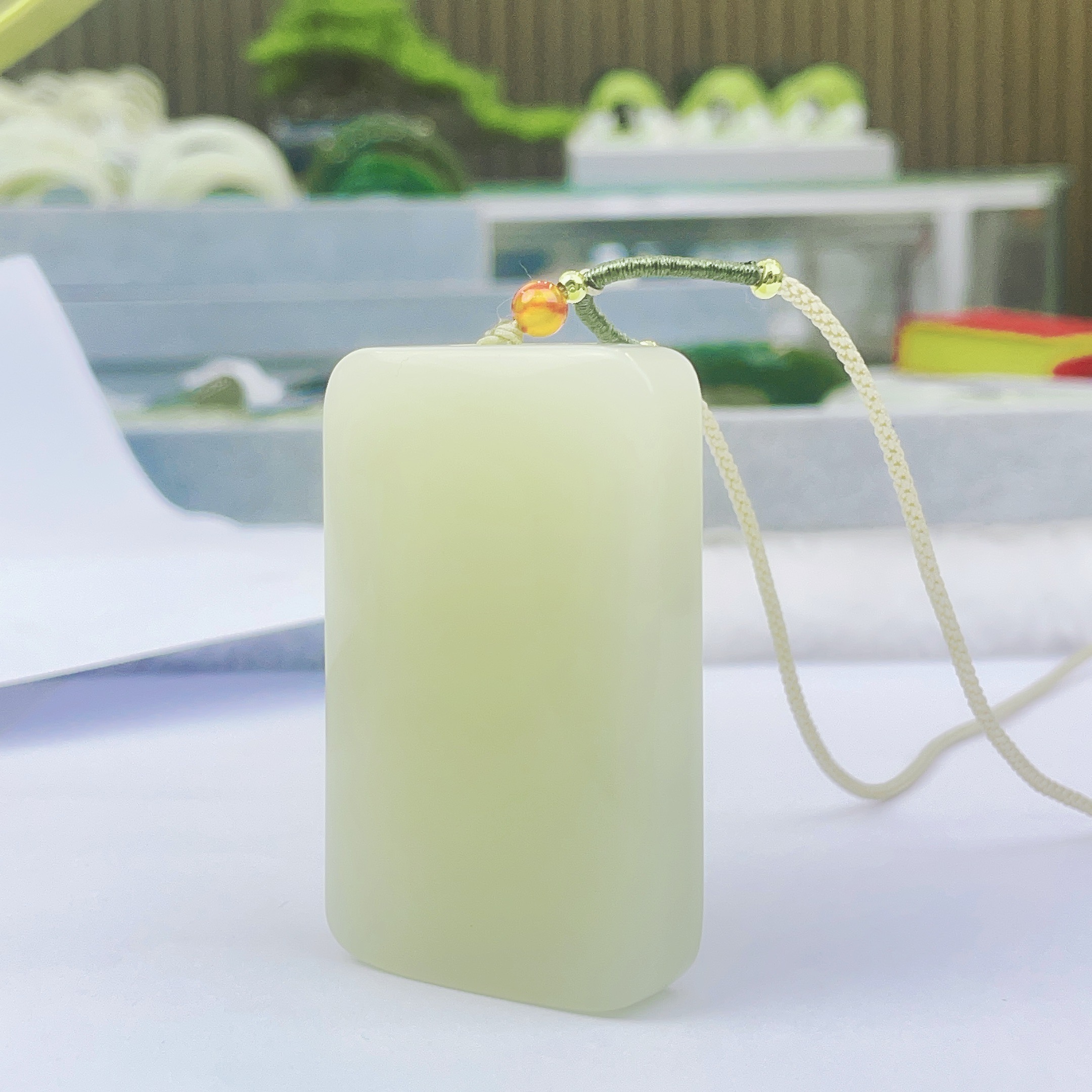 【无事牌吊坠】新疆和田吊坠 大板平安无事牌吊坠60mm*40mm*12mm