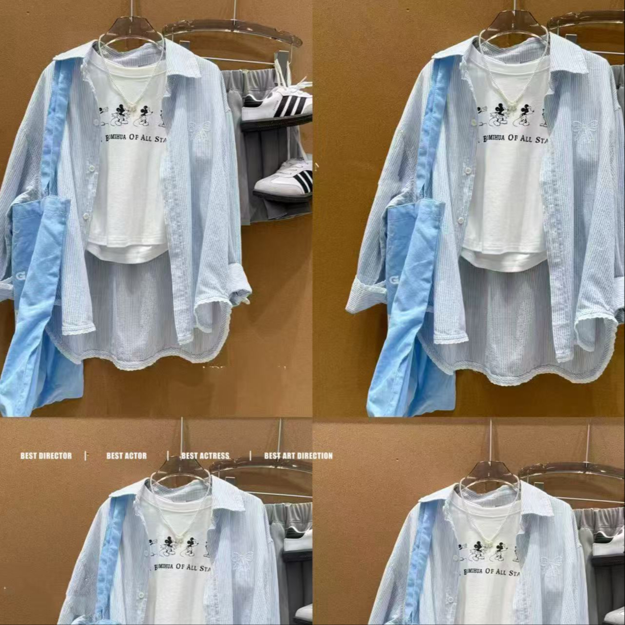 Q1859儿童条纹衬衫+衬衣
