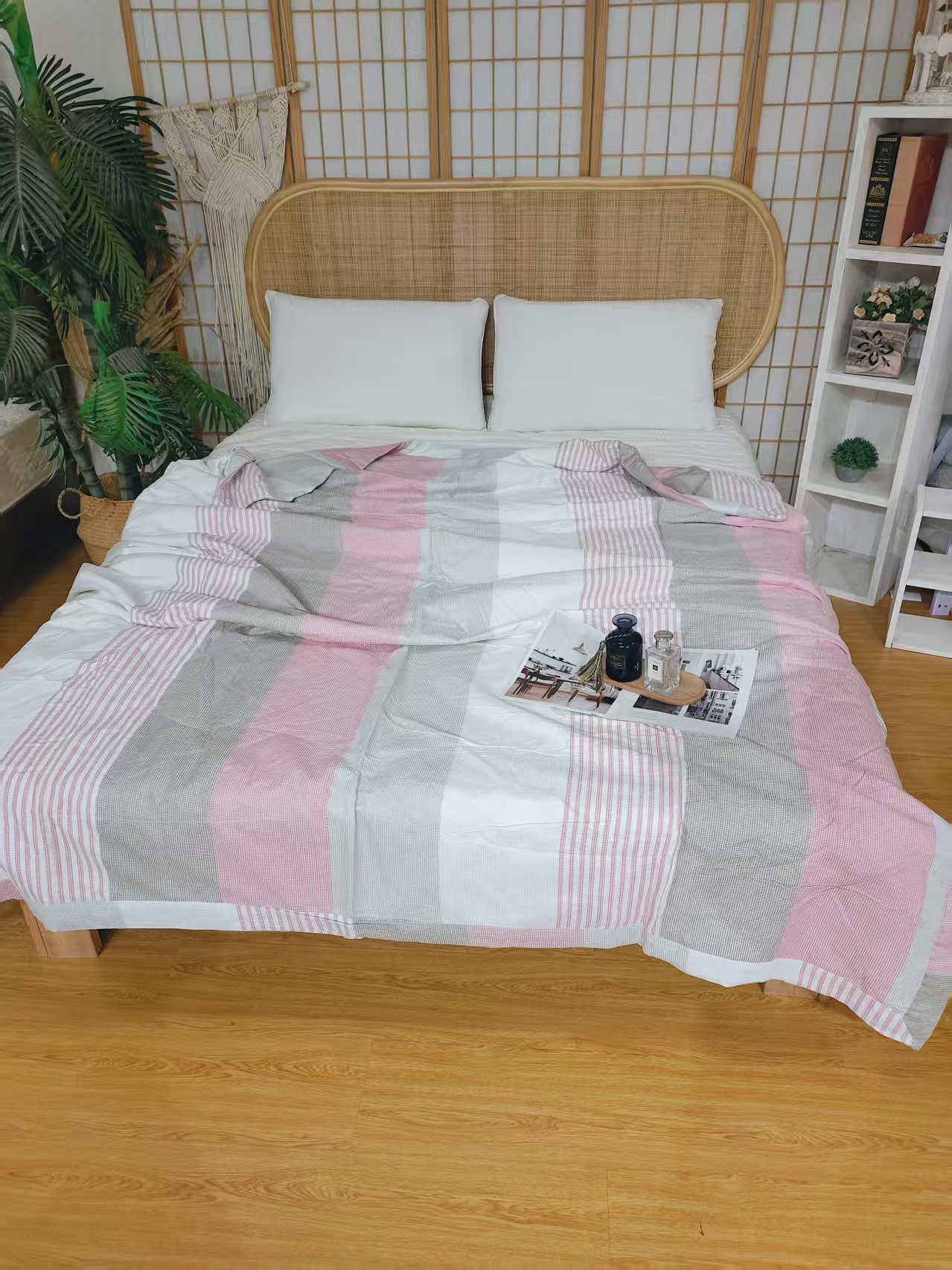 纯棉小蜂巢夏凉被双人200*230微瑕～Y302