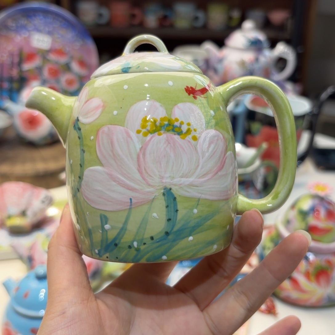 景德镇手绘高温釉下彩陶瓷茶具