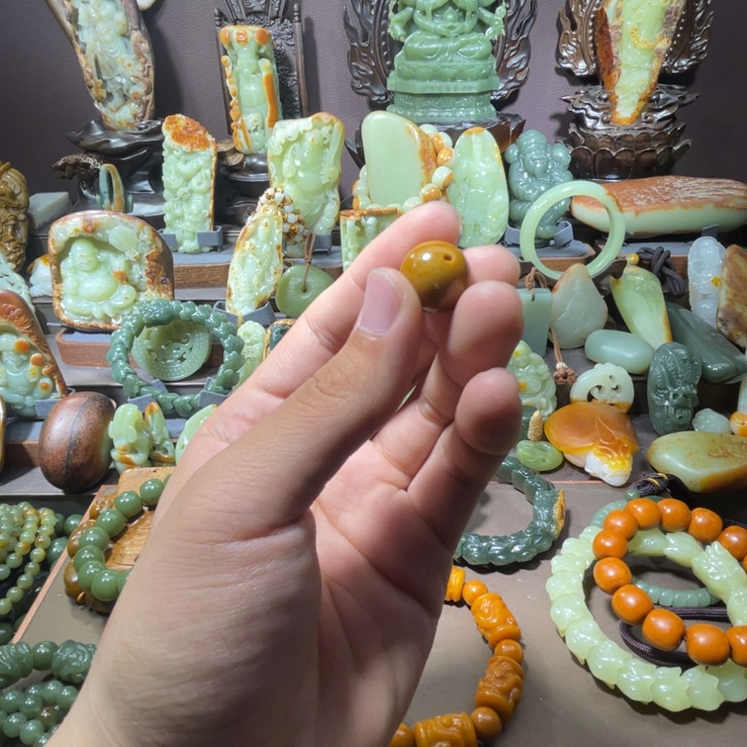 透闪石质玉单珠未镶嵌高*酒