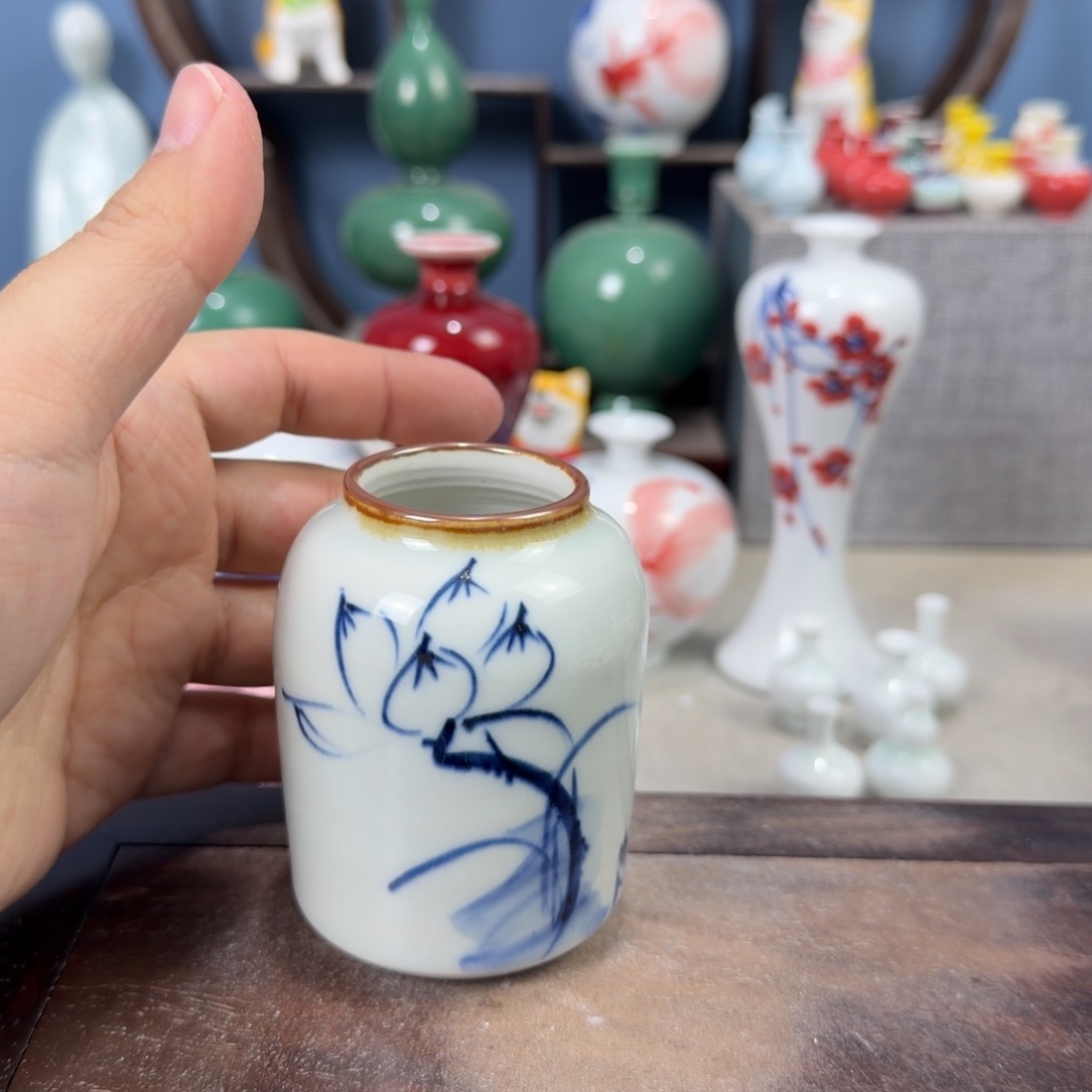 陶瓷手工小花器摆件