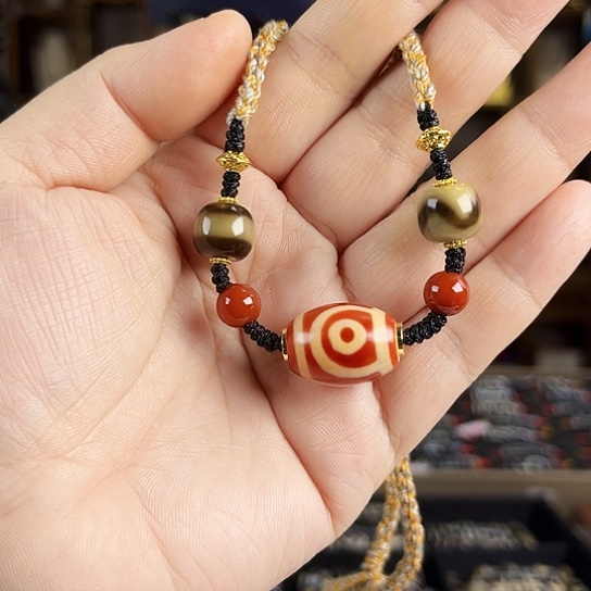 玛瑙/玉髓颈饰合金小***全