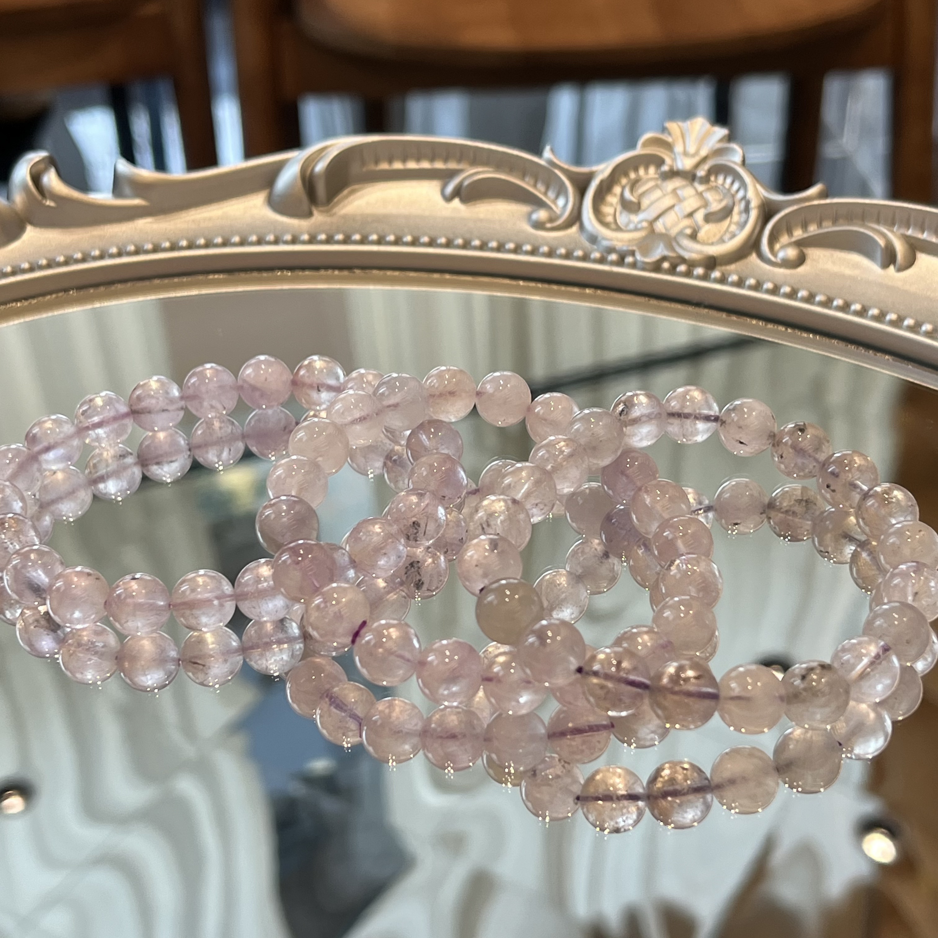 天然紫锂辉手链8-9mm锂辉石 多样性发其一