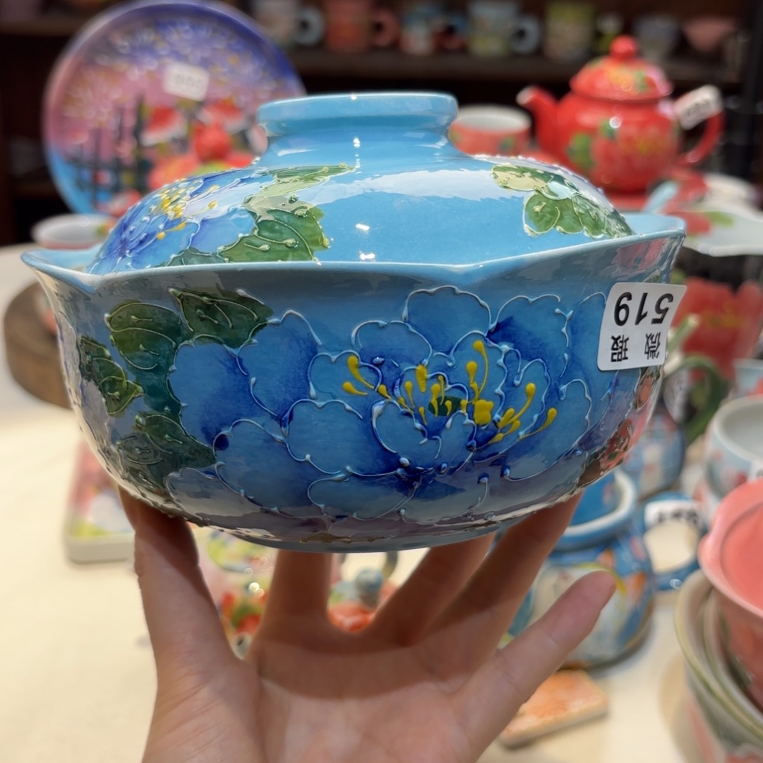 景德镇手绘高温釉下彩陶瓷茶具