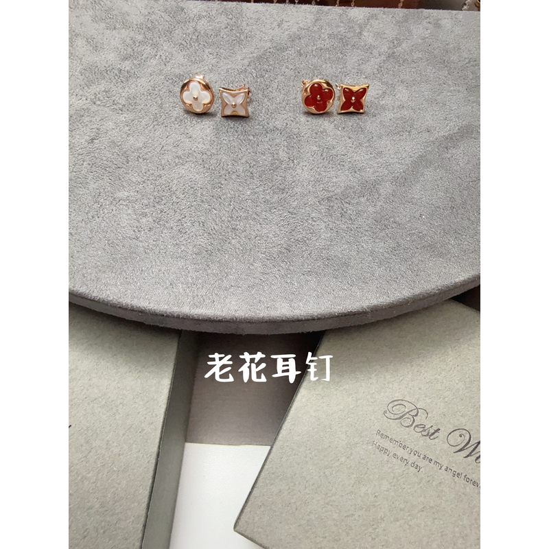 合金耳饰 V金高版本耳饰 老花耳钉 104