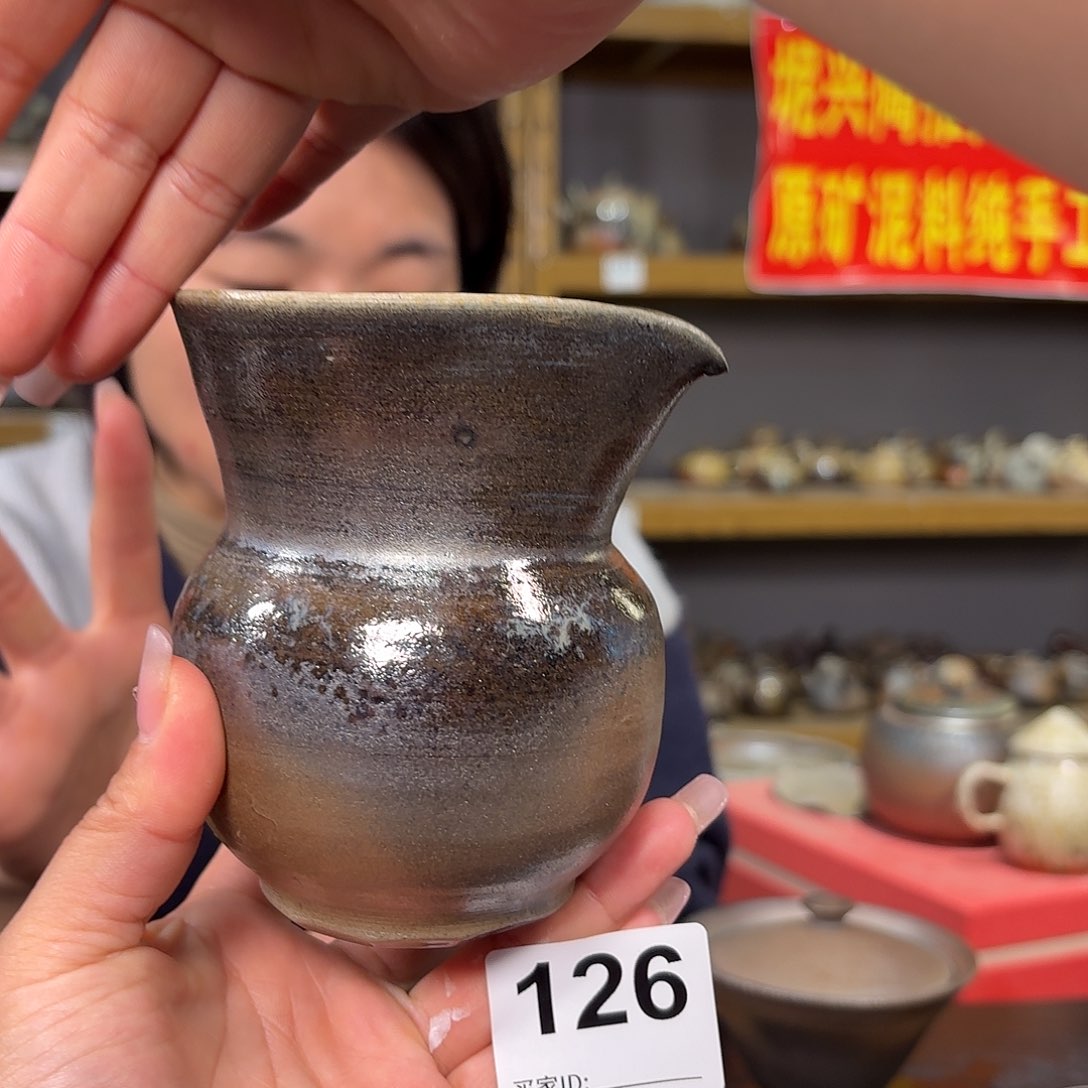 杯坭兴陶柴烧全手工原矿泥料杯