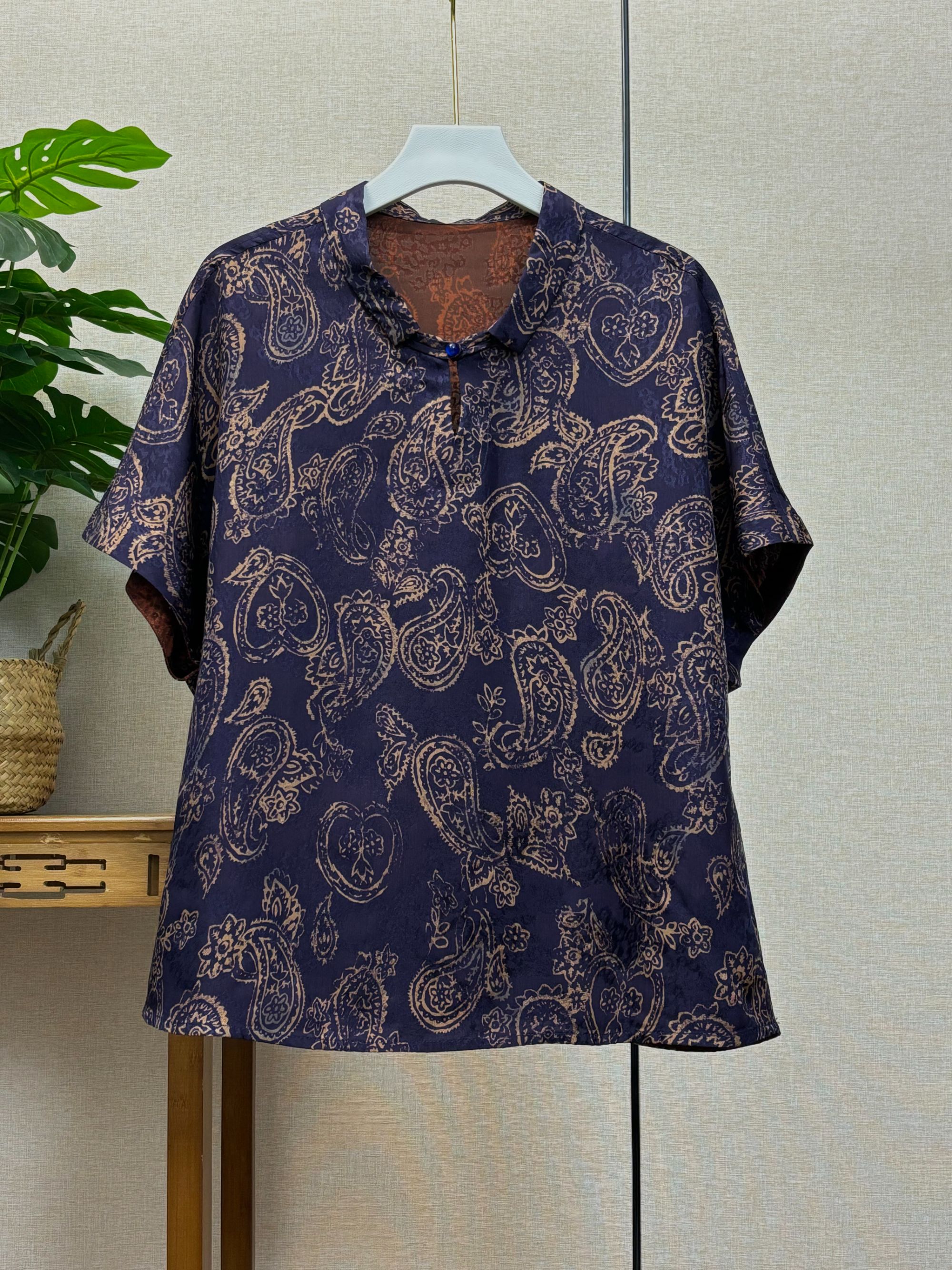 【墨韵】新中式复古气质上衣国风短袖女279