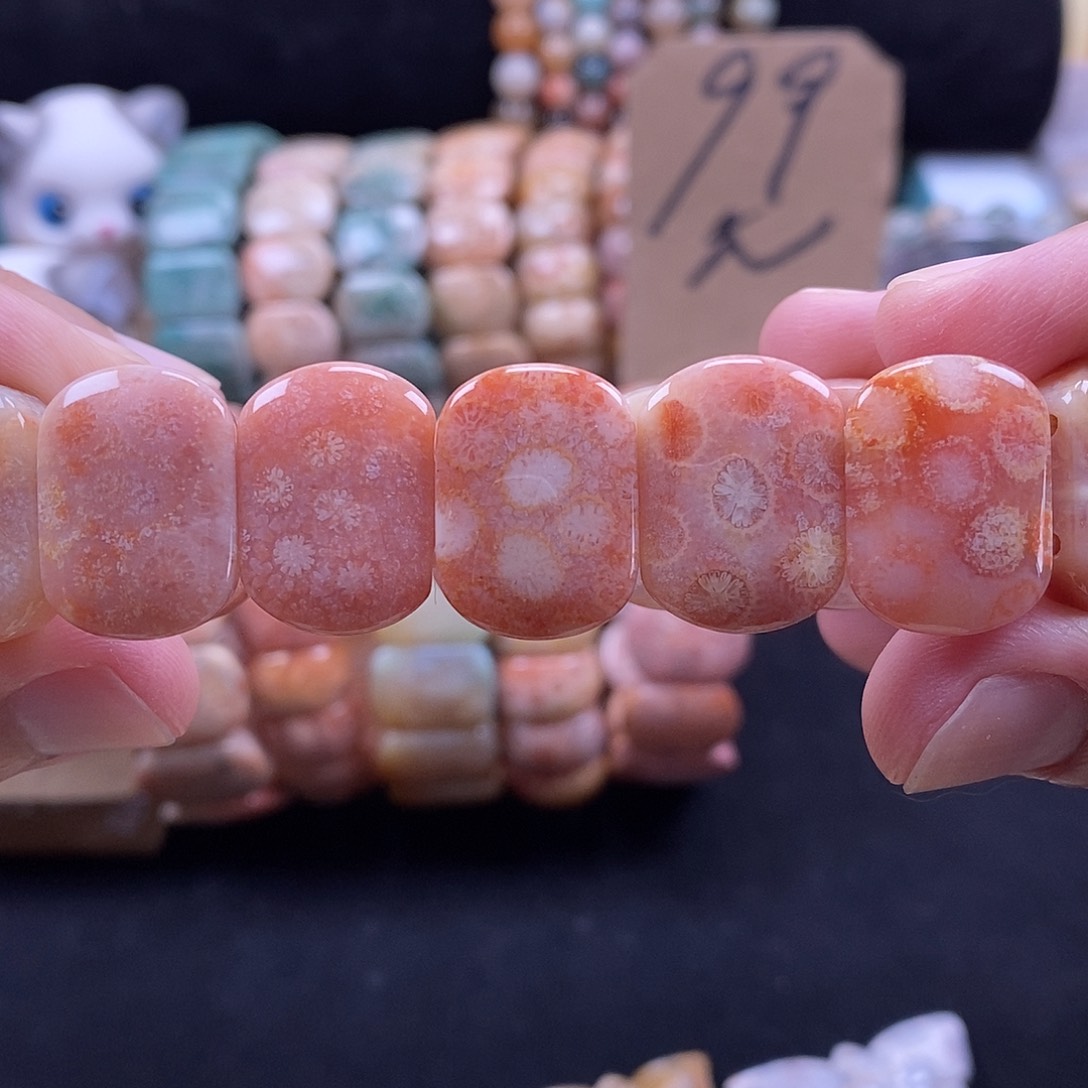 未镶嵌手牌硅化珊瑚（珊瑚玉）6