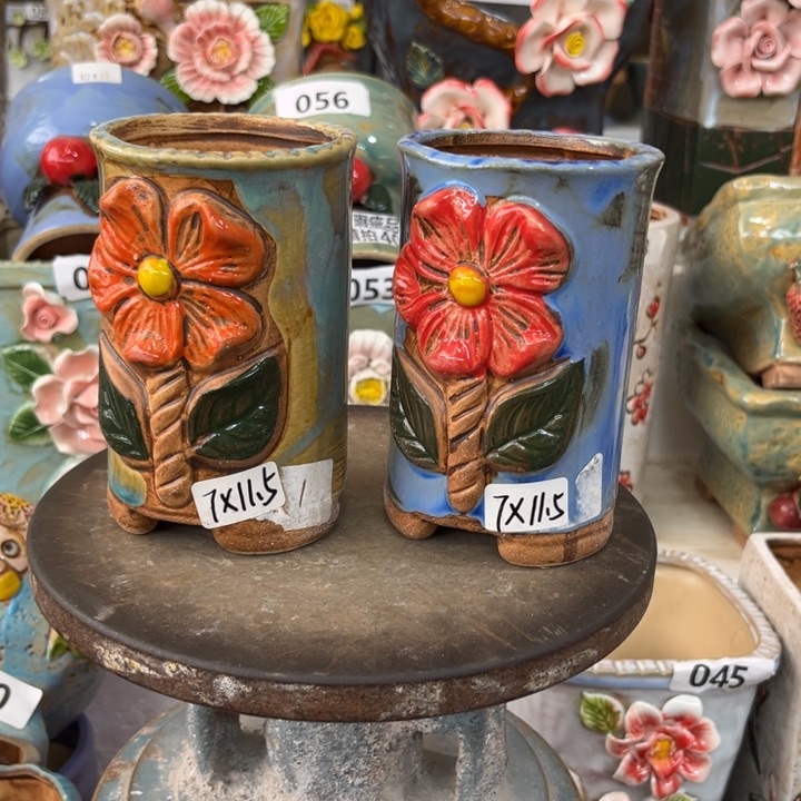 紫砂花盆粗陶材质多肉花盆