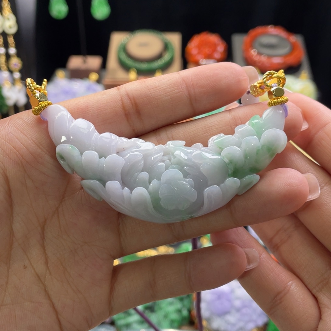 翡翠颈饰未镶嵌代编织