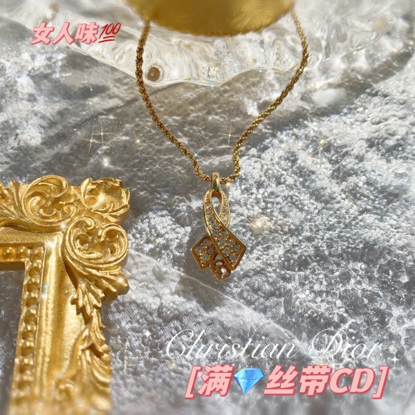 妃鱼/迪奥/镀金/项链/99新/z零二一一