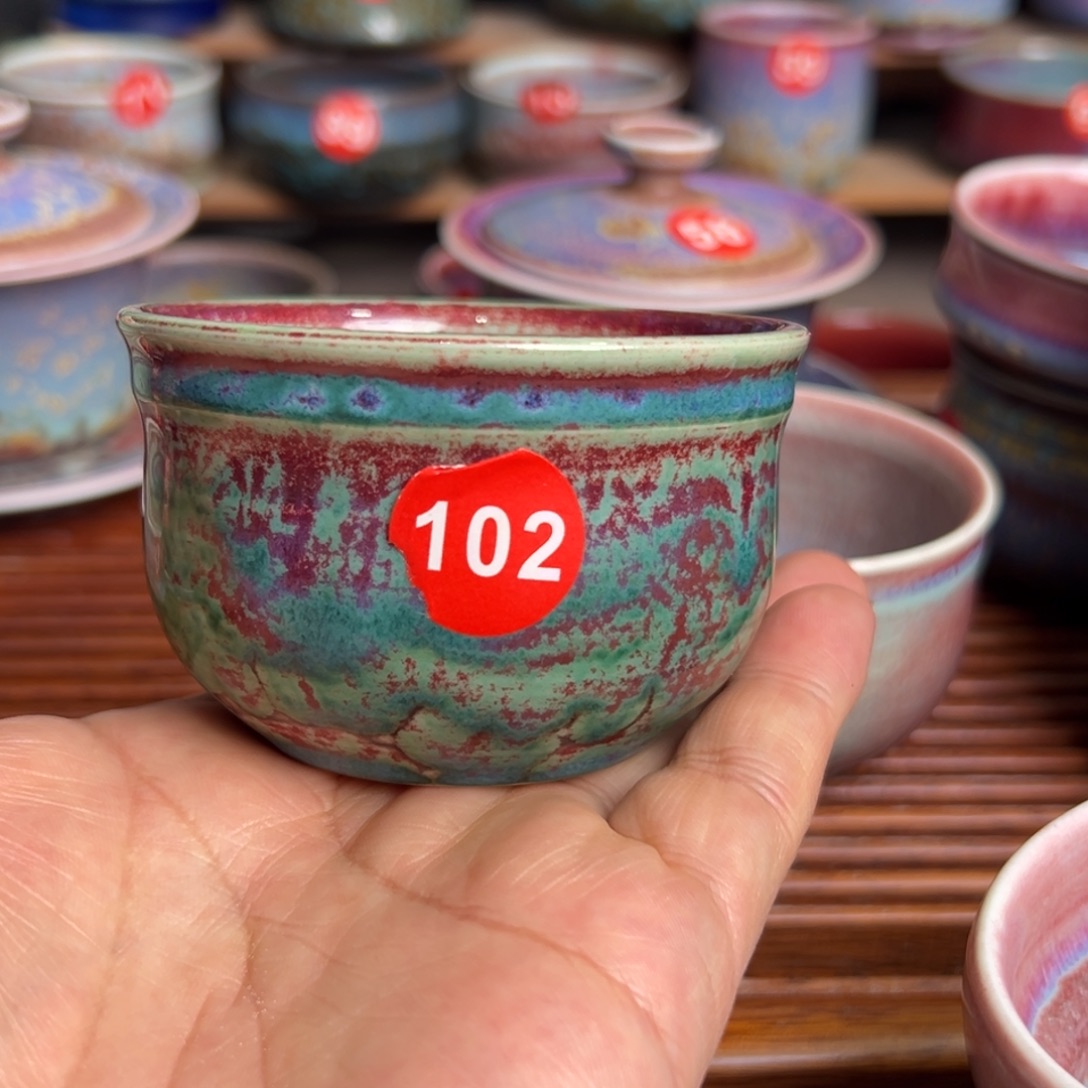 手工制作钧窑茶器