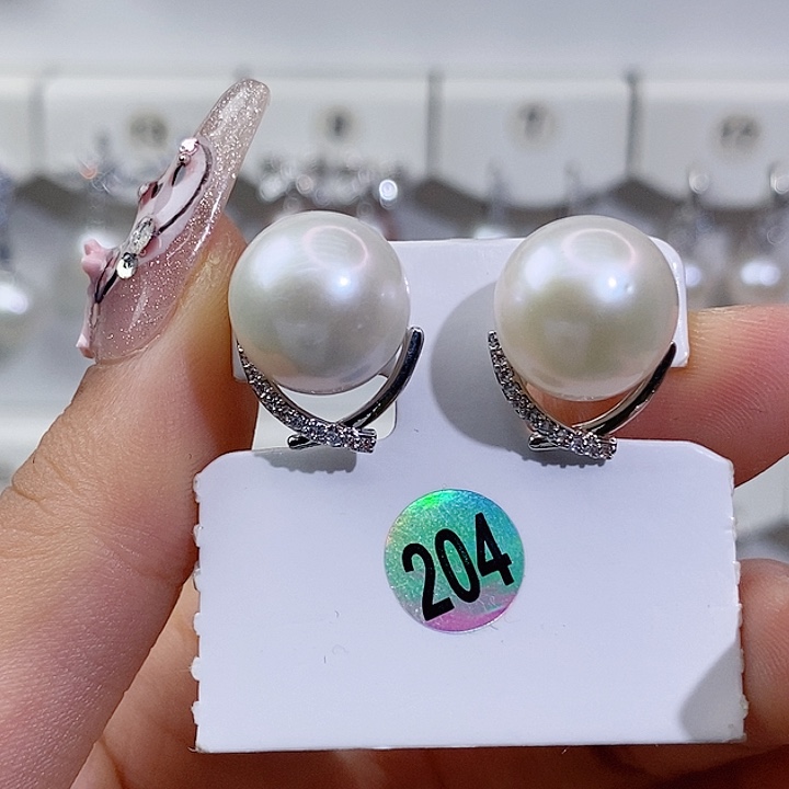 耳饰淡水珍珠银S925镶嵌