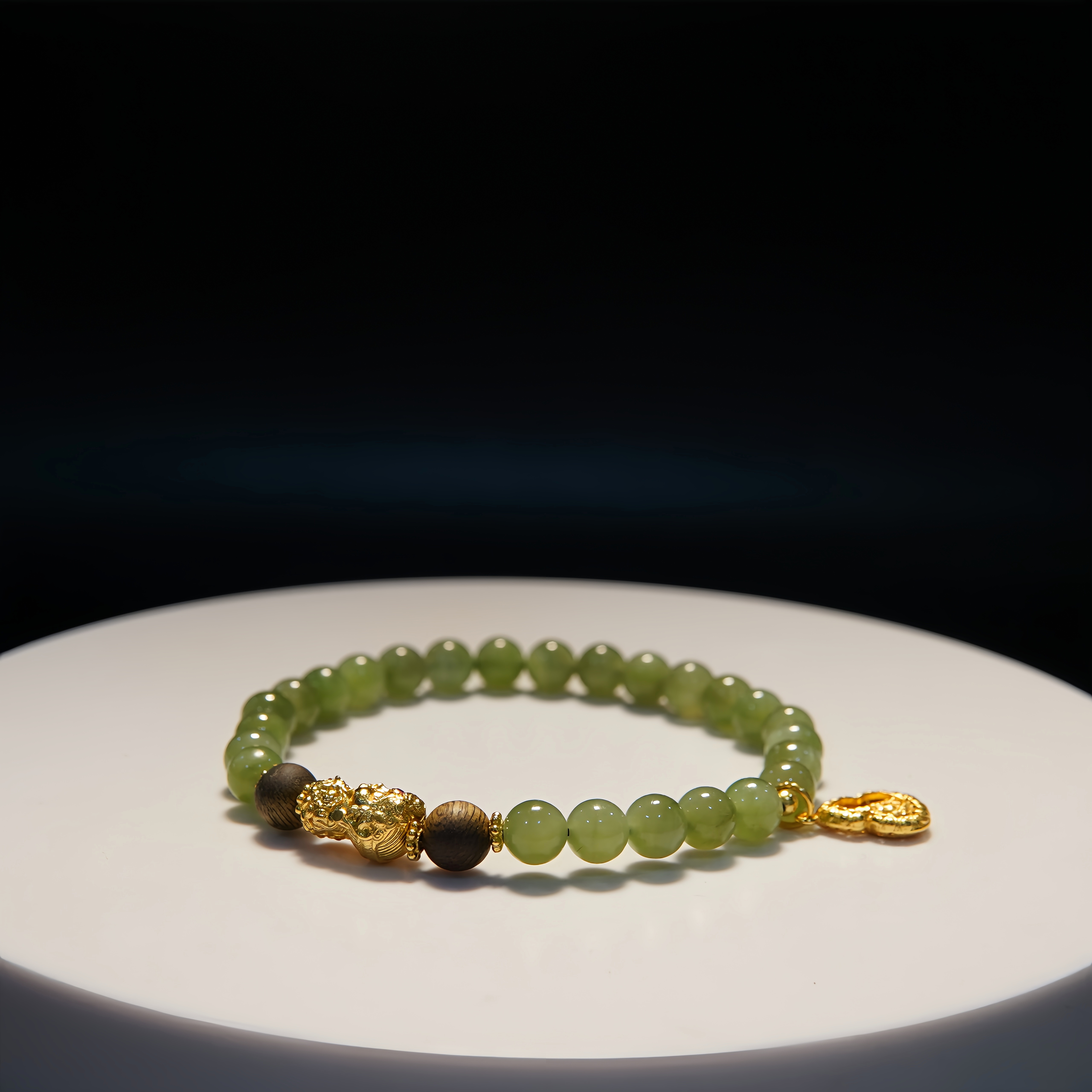 【温柔】奇楠沉香和田玉 小清新款手串AYLWC00043