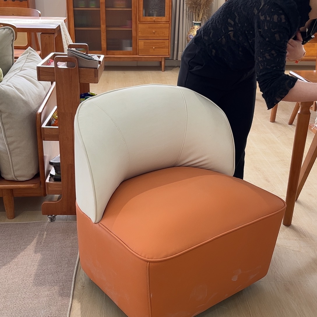 木（非红木类）样品清仓福利带轮单人沙发