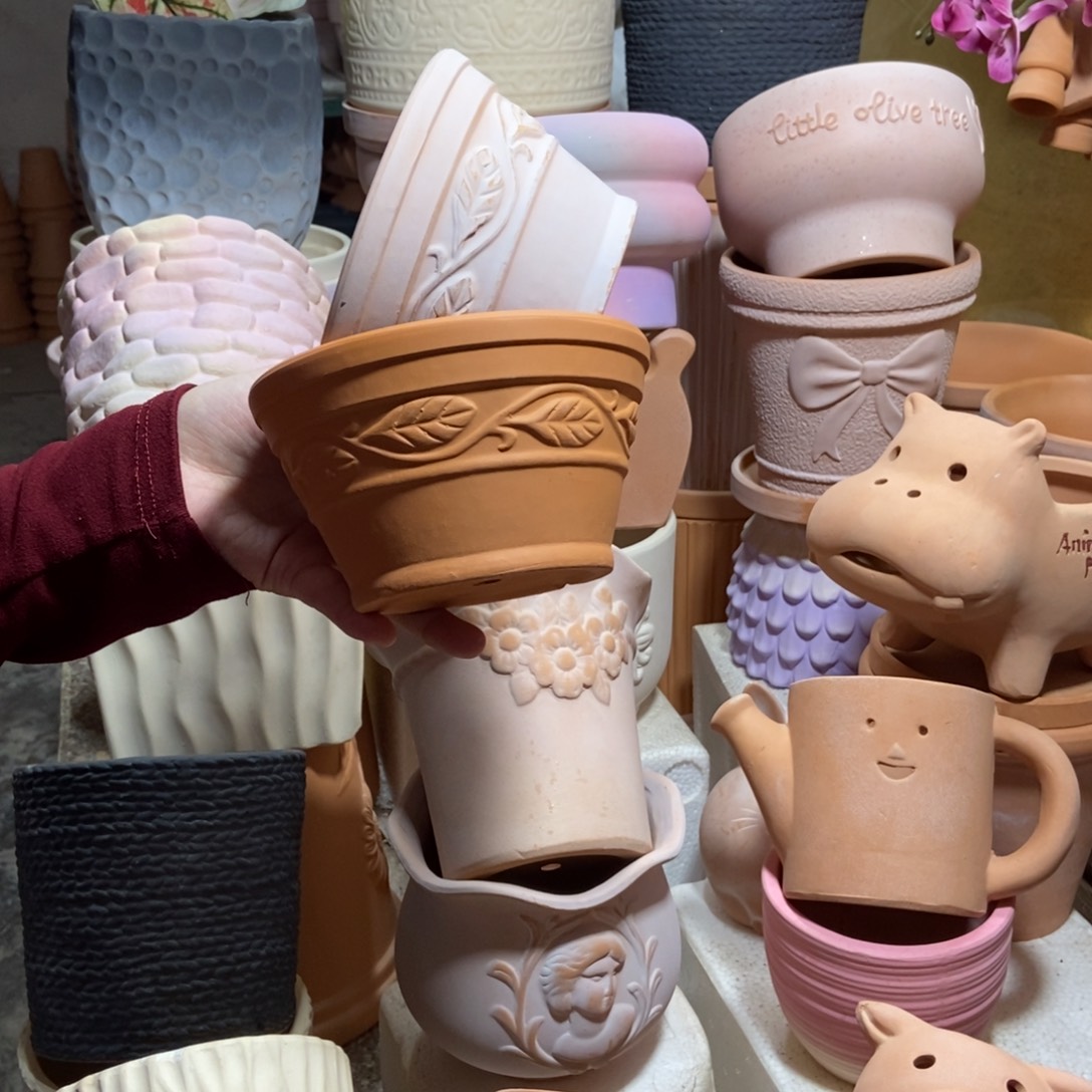 15×8树叶矮盆 雾化+红陶2个