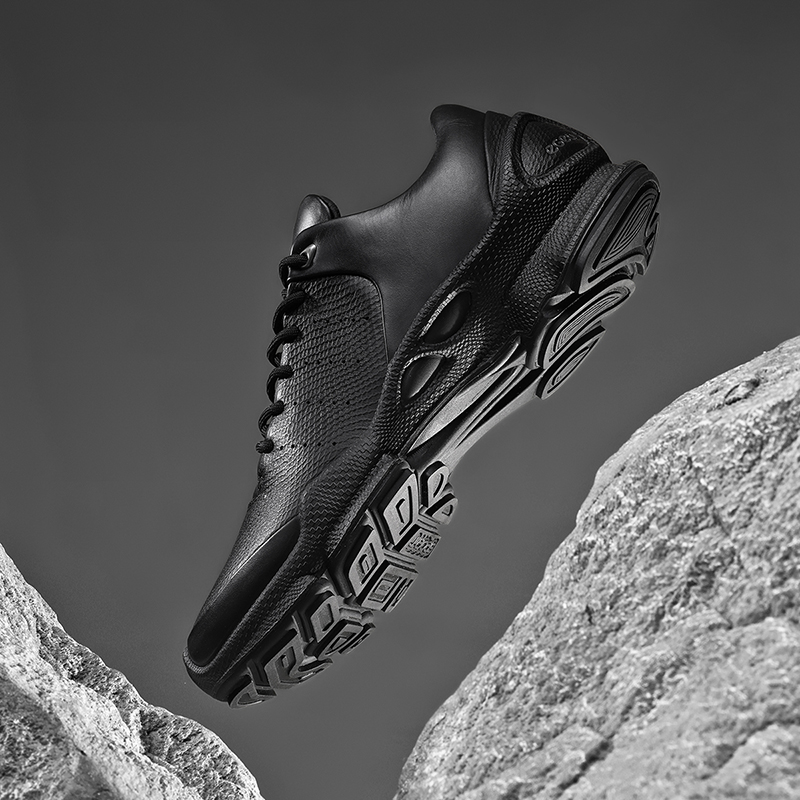 15周年黑武士真皮商务休闲鞋健步增高跑步鞋老爹鞋男士行政通勤鞋