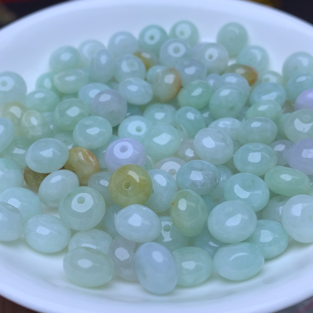 【闪购商品】翡翠手链未镶嵌卡5.6乘8.8冰晴鼓珠33个