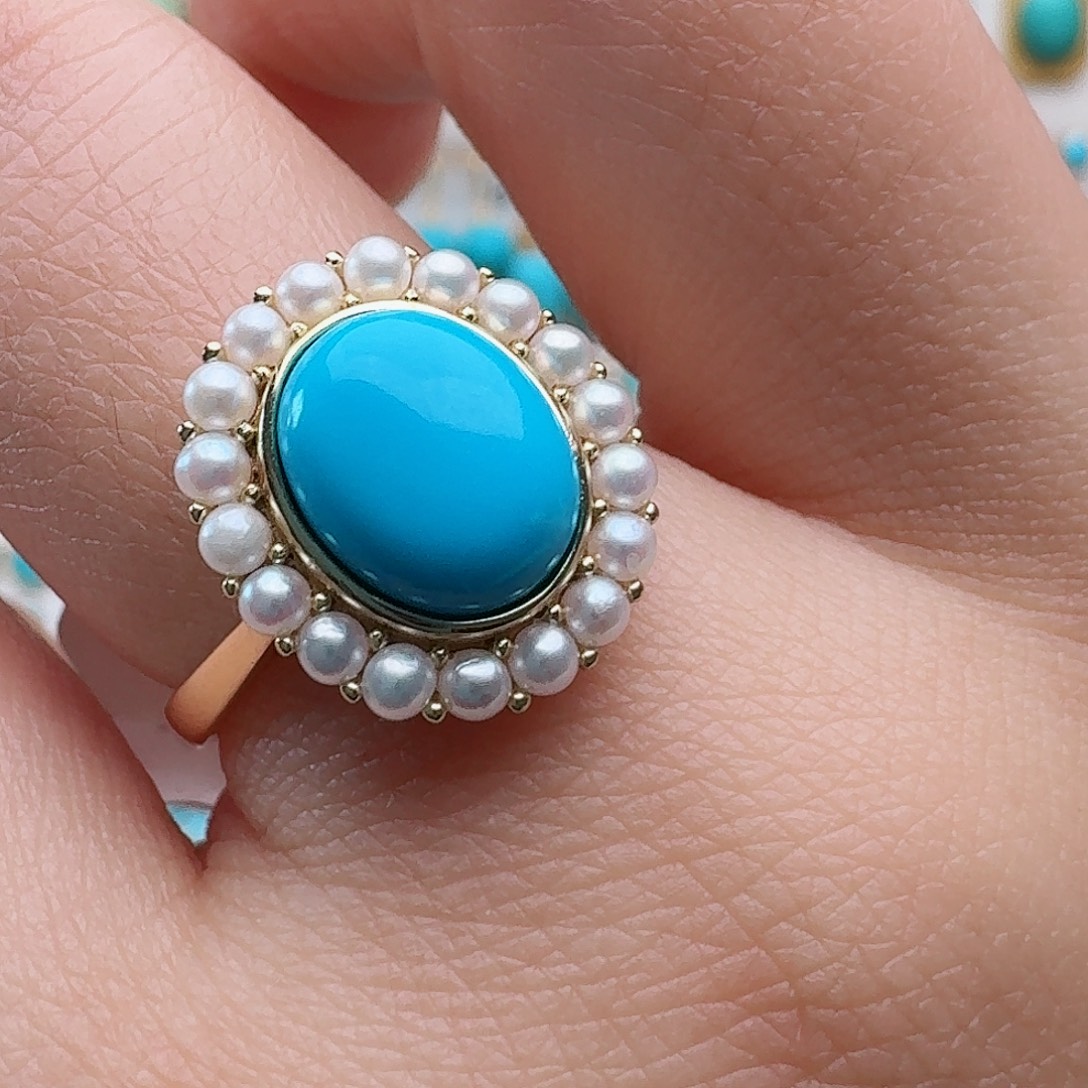 绿松石未镶嵌戒指