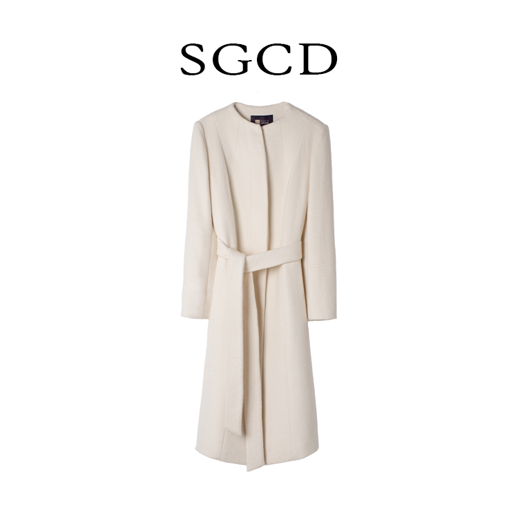 【安妮海瑟薇同款】双面玫瑰花天然植物高支骆驼绒大衣留香带内衬