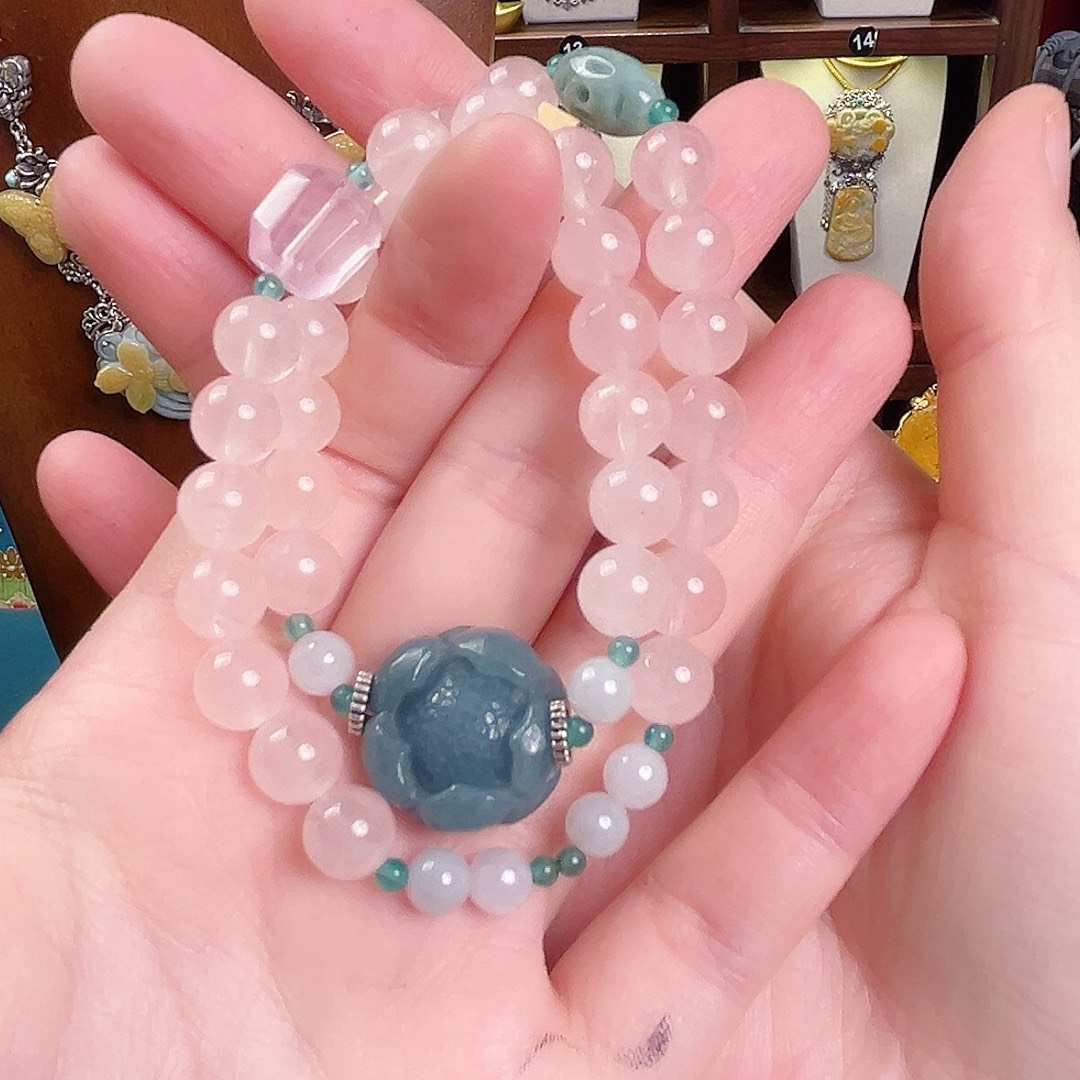 翡翠未镶嵌手链国风个性时尚设计款沉香翡翠手链