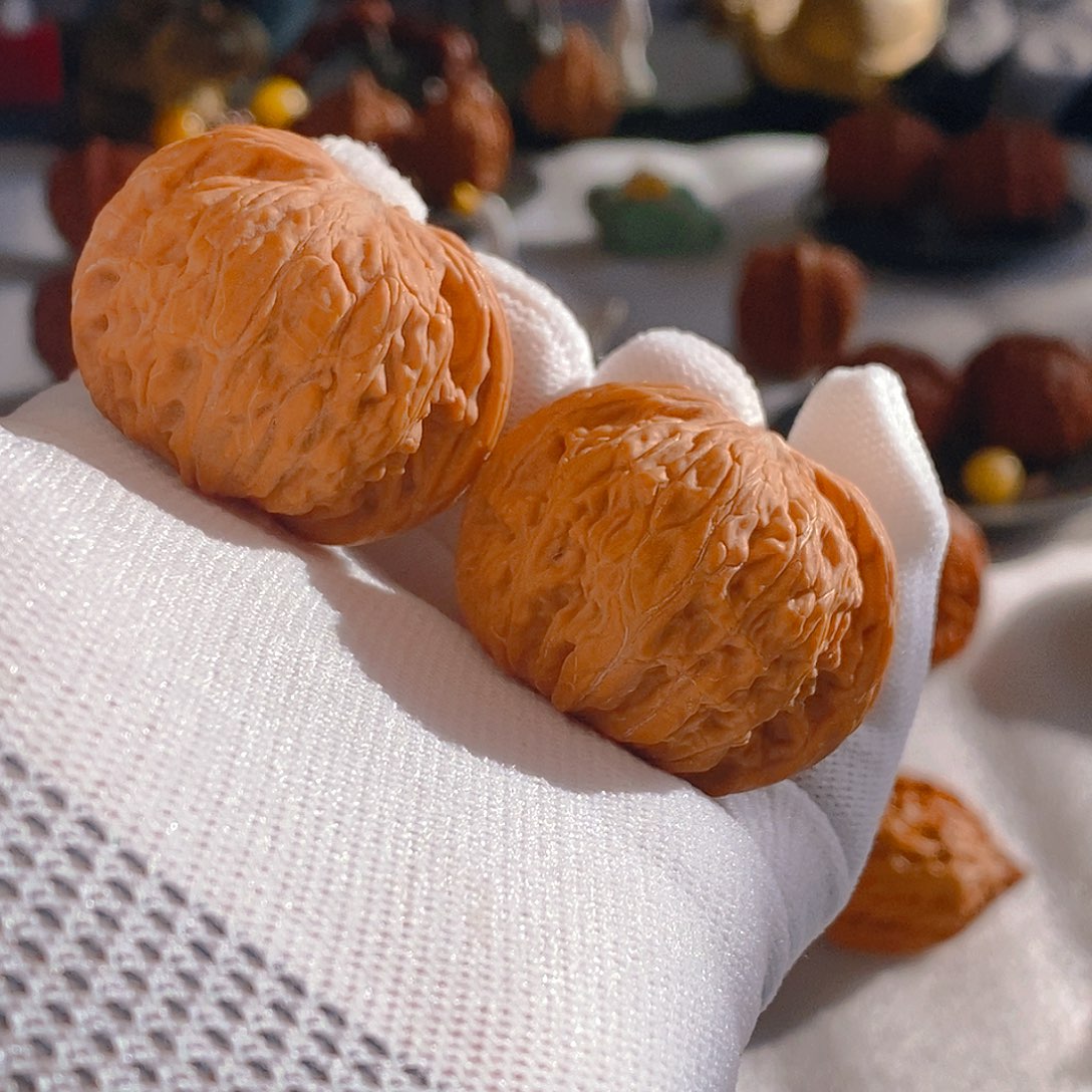 文玩核桃把件天花板磨盘40