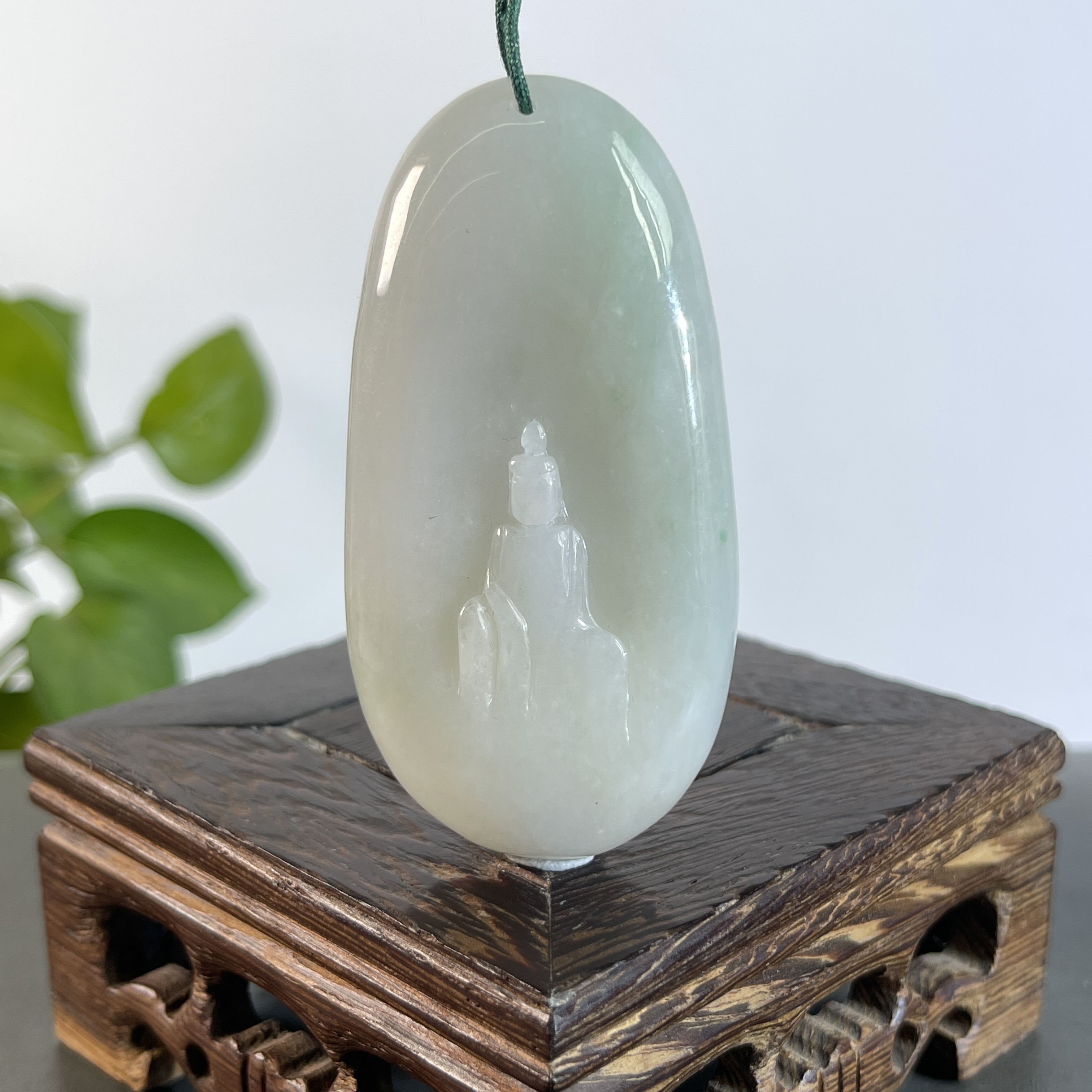 JSB24-143   天然缅甸翡翠A货   无相观音