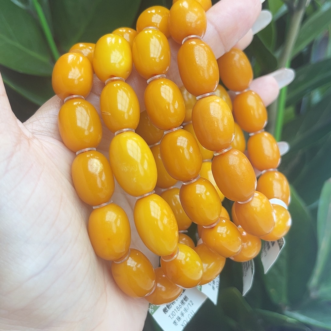 未镶嵌琥珀手链12 m多样性发其一（微瑕）