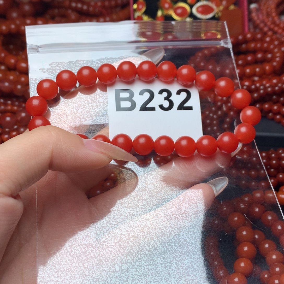 冬***麻南红玛瑙未镶嵌手链