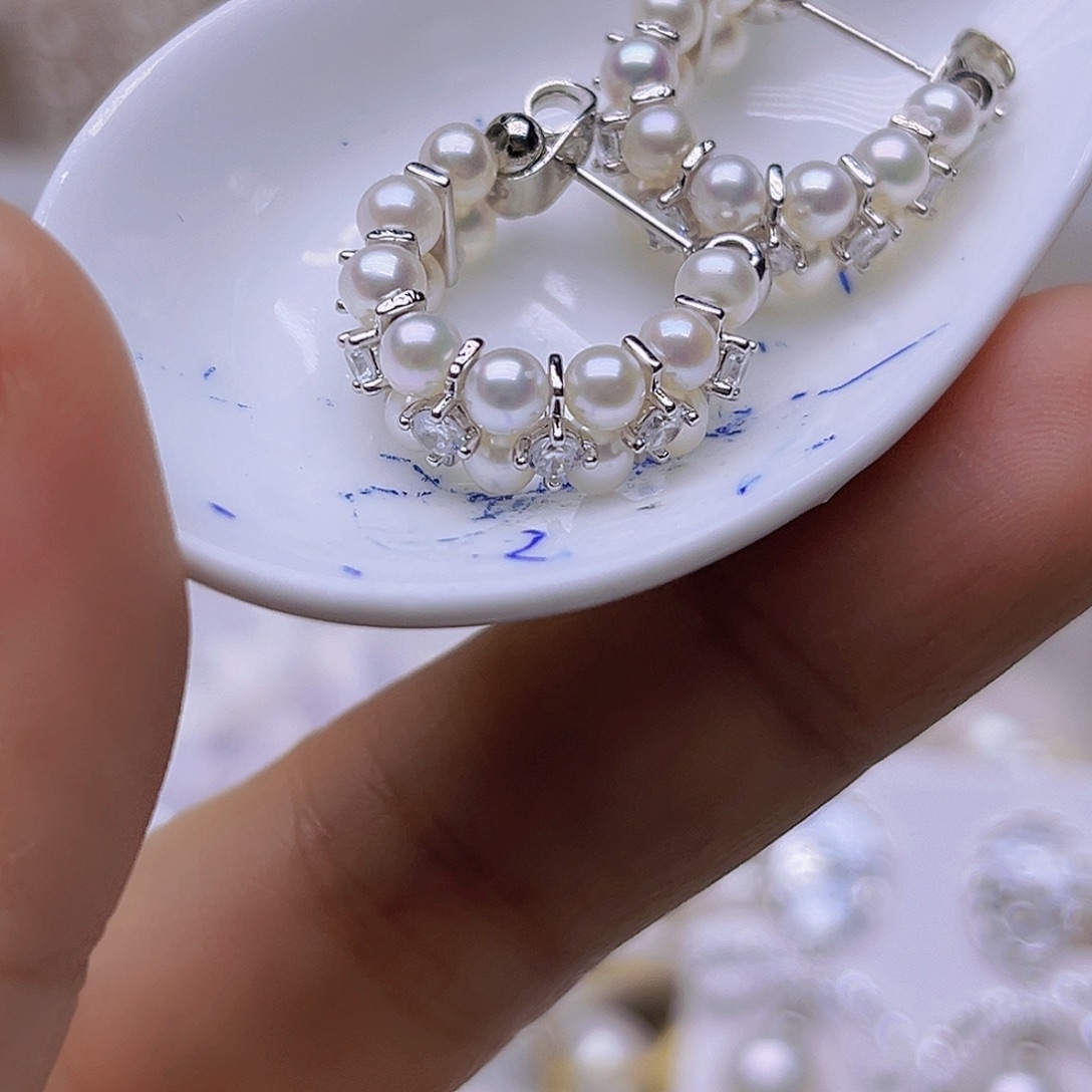 淡水珍珠吊坠耳钉未镶嵌