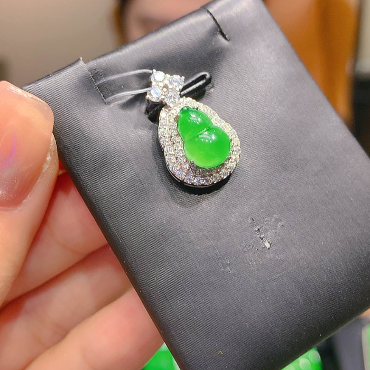 【闪购商品】翡翠银S925镶嵌颈饰2柒姐