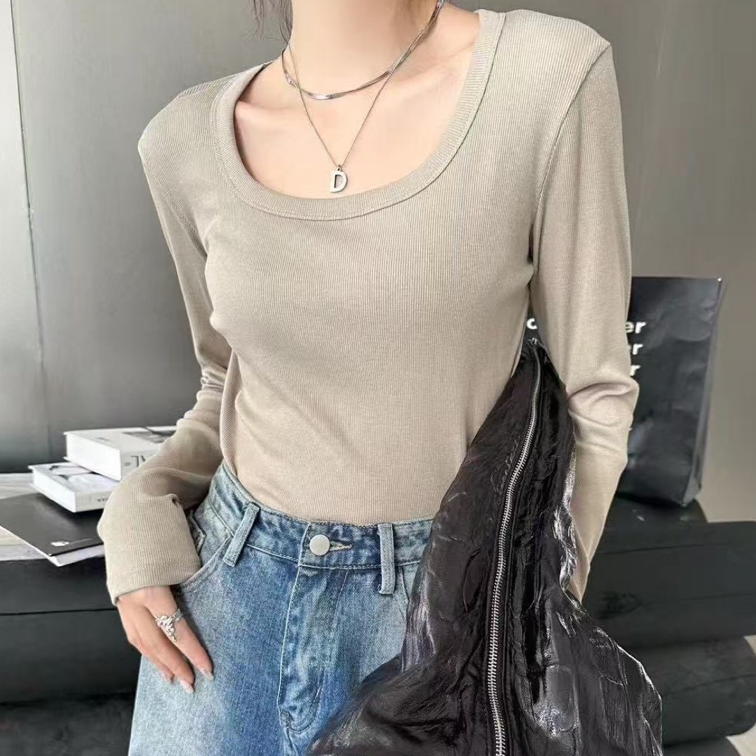 【海南简爱】修身显瘦内搭打底衫T恤8030浅卡