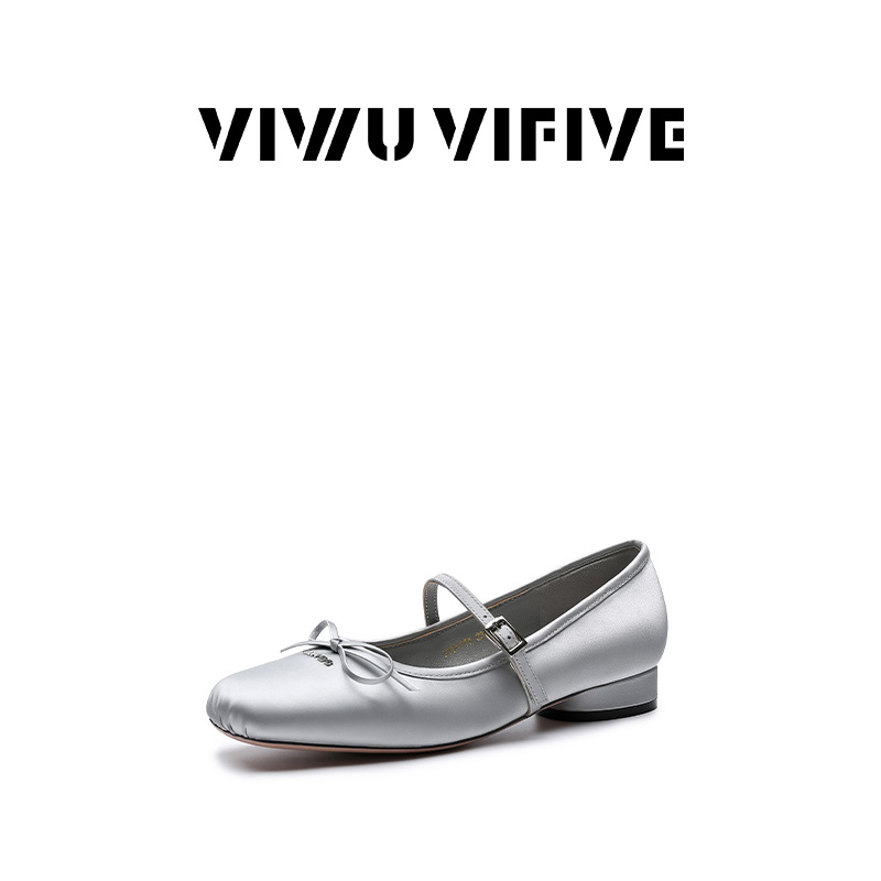 V5 VIWU.VIFIVE「梦舞」 25春新款欧若风玛丽珍芭蕾舞女鞋羊皮百搭
