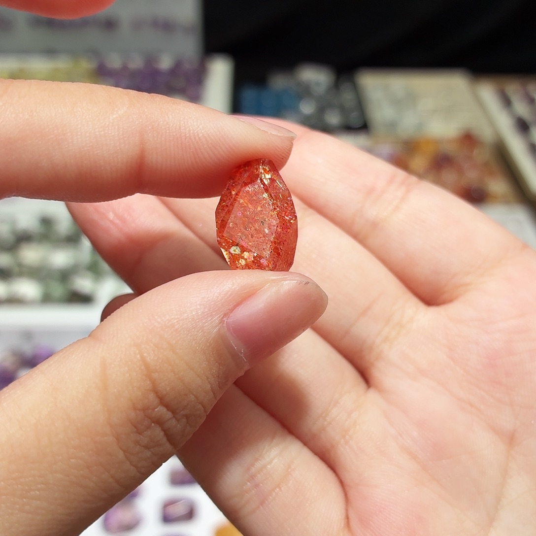 吊坠(不含链)水晶未镶嵌金太阳 随形 打孔定制不退换