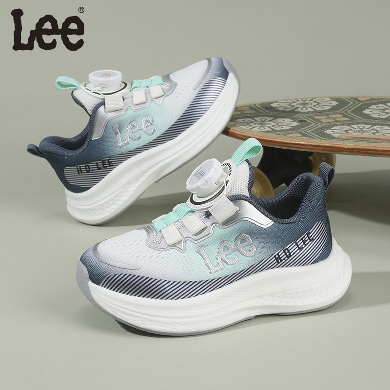 Leekids儿童透气运动鞋春秋款男女童跑步软底时尚网面百搭鞋子