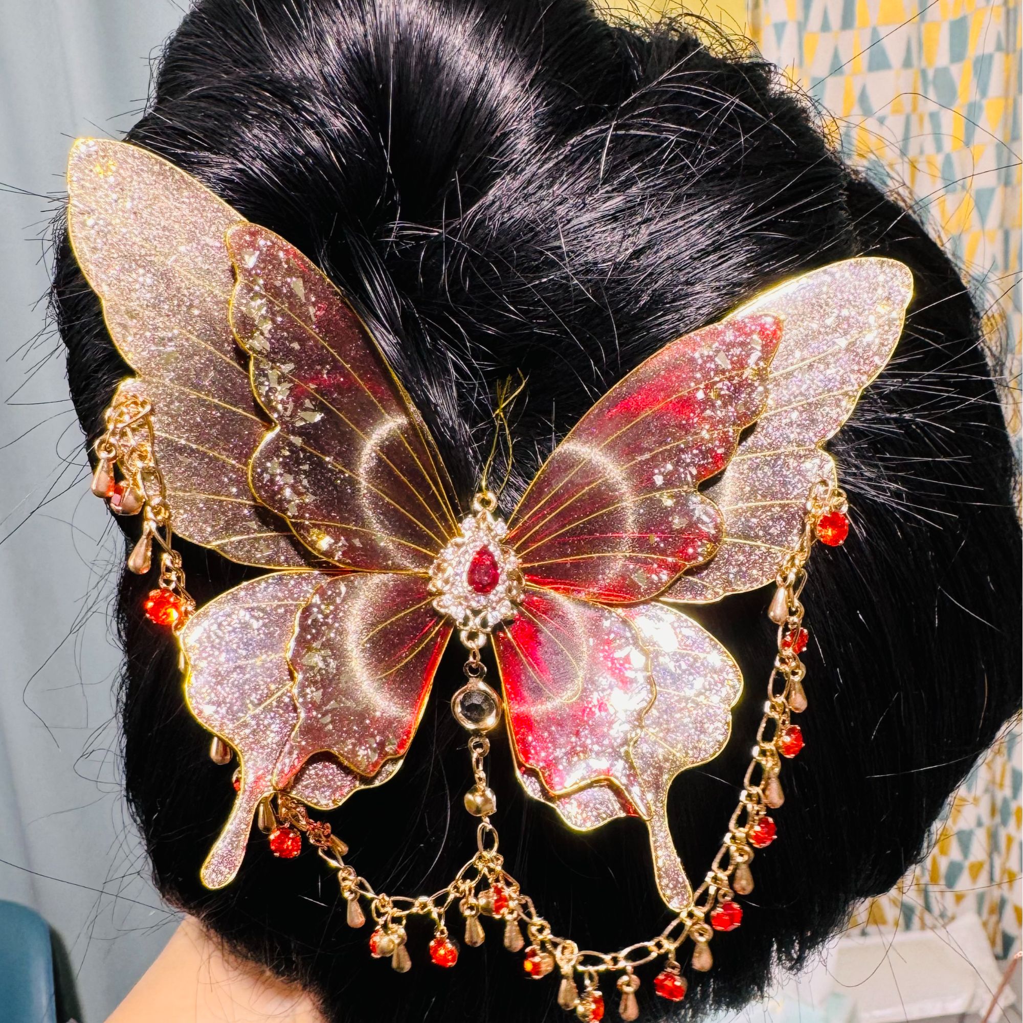 发簪发饰复古气质宫廷风中古配饰时尚手工掐丝蝴蝶优雅新年搭配