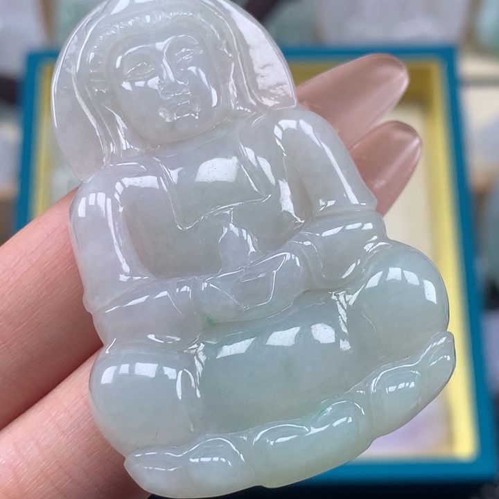 颈饰未镶嵌翡翠玉观音吊坠