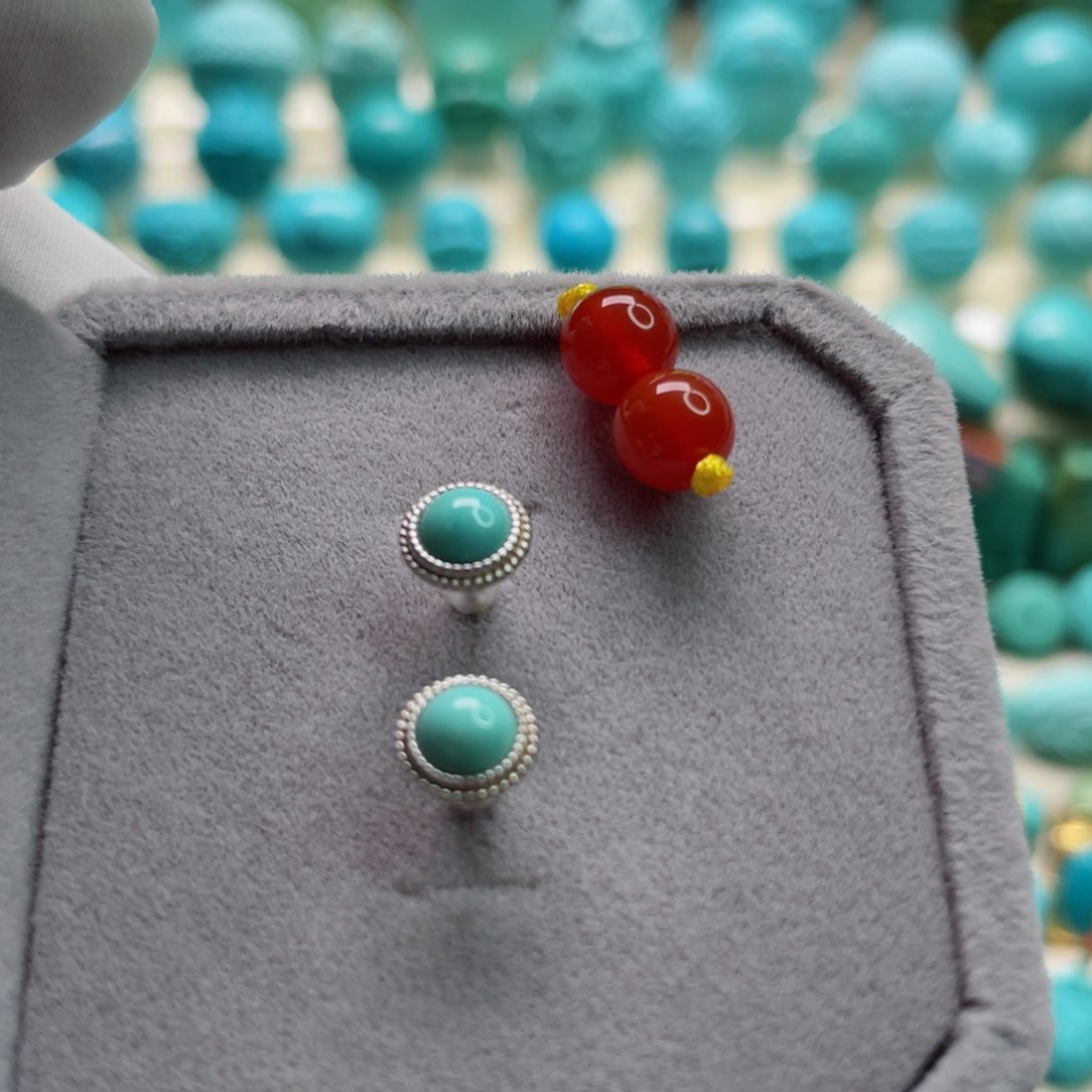 南红玛瑙颈饰银S925镶嵌