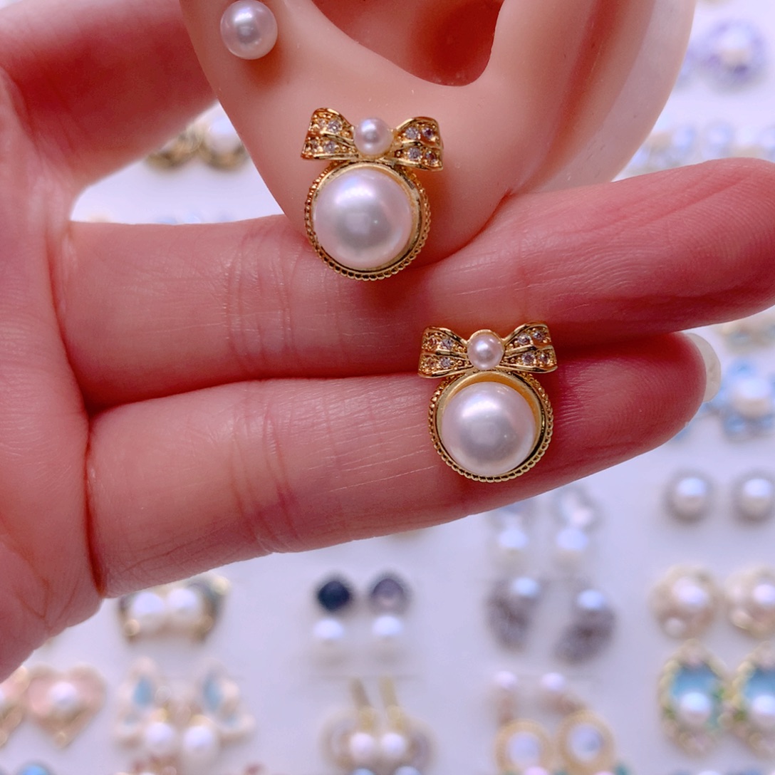 耳饰淡水珍珠合金