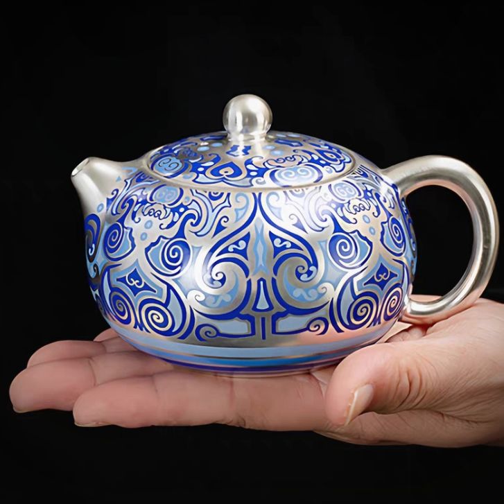 凤鸣银壶战国纹西施壶春秋系列泡茶壶