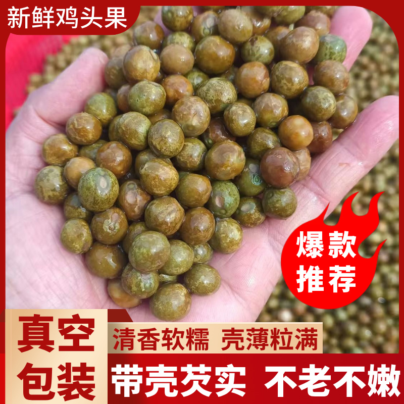 安徽新鲜带壳鸡头果颗颗饱满软糯清甜芡实新鲜采摘特级果产地直发