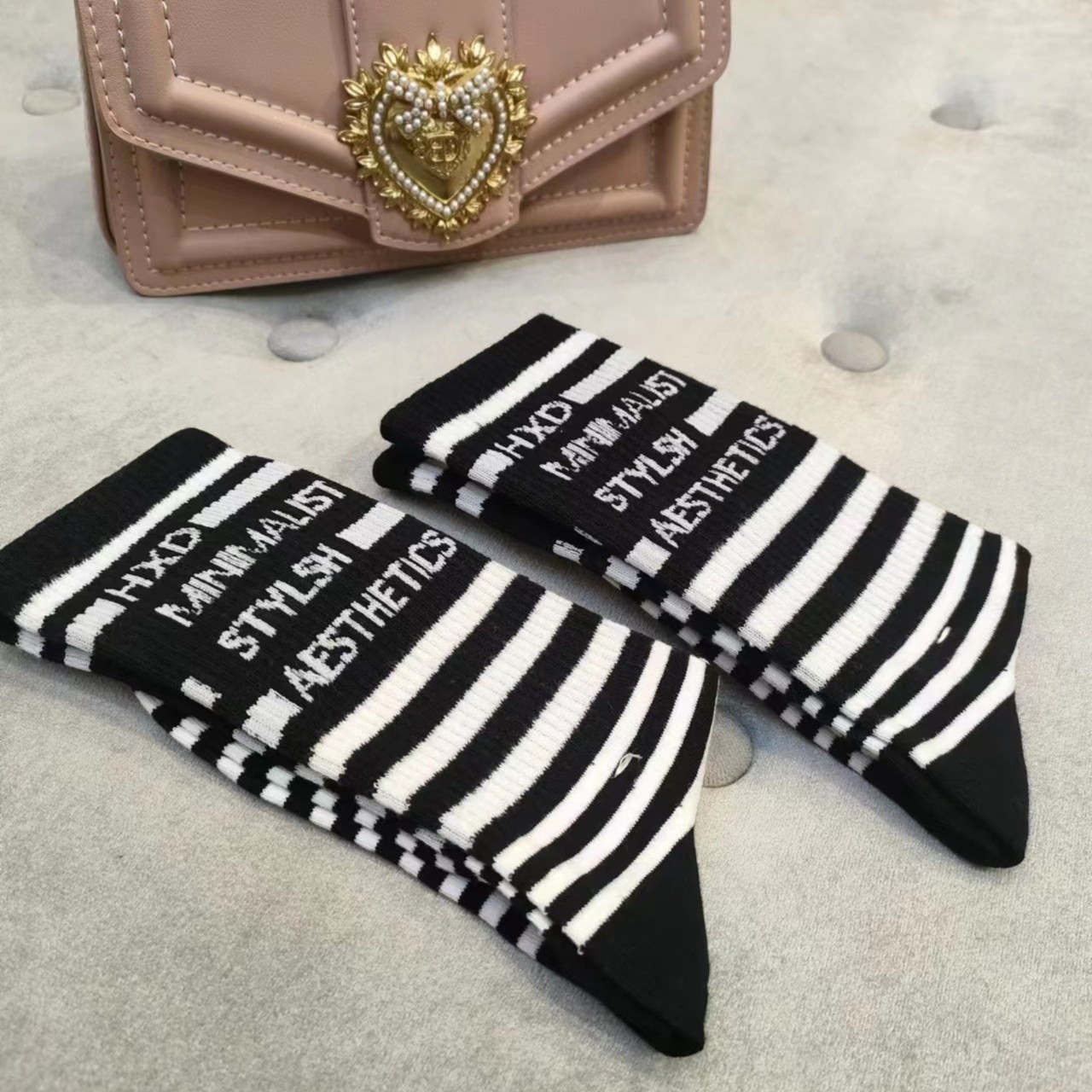 咖色绿色休闲袜子10双