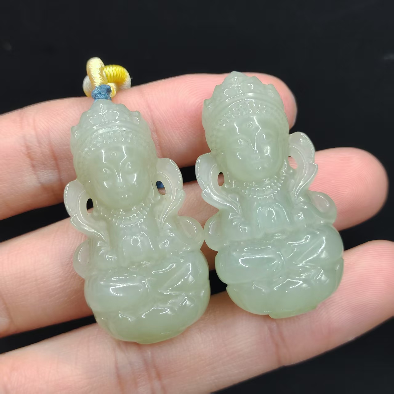 【龙龙严选】和田玉度母吊坠赠绳子H10【多样性发其一】约39-21-11mm