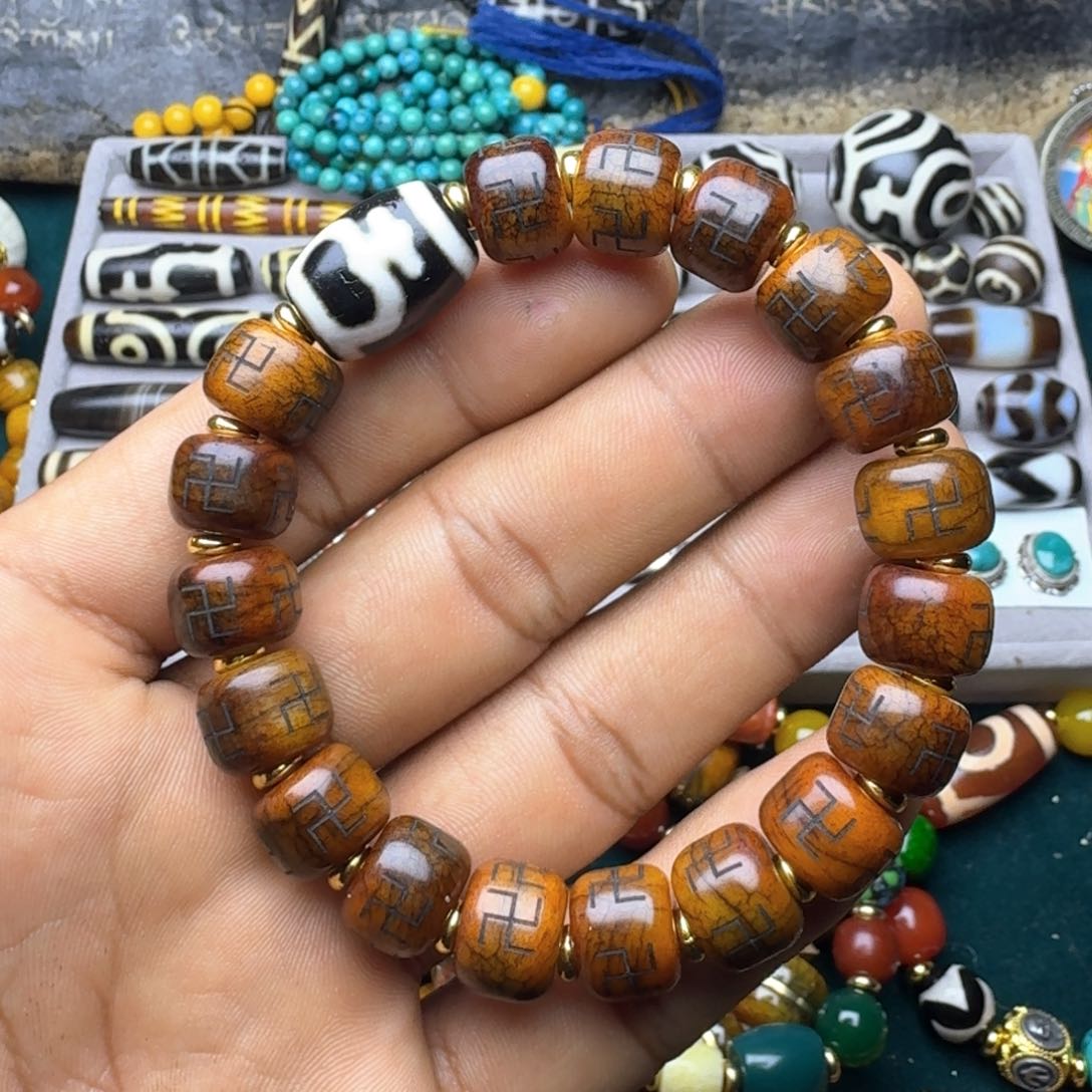 柏香籽/百香籽吊坠牦牛骨