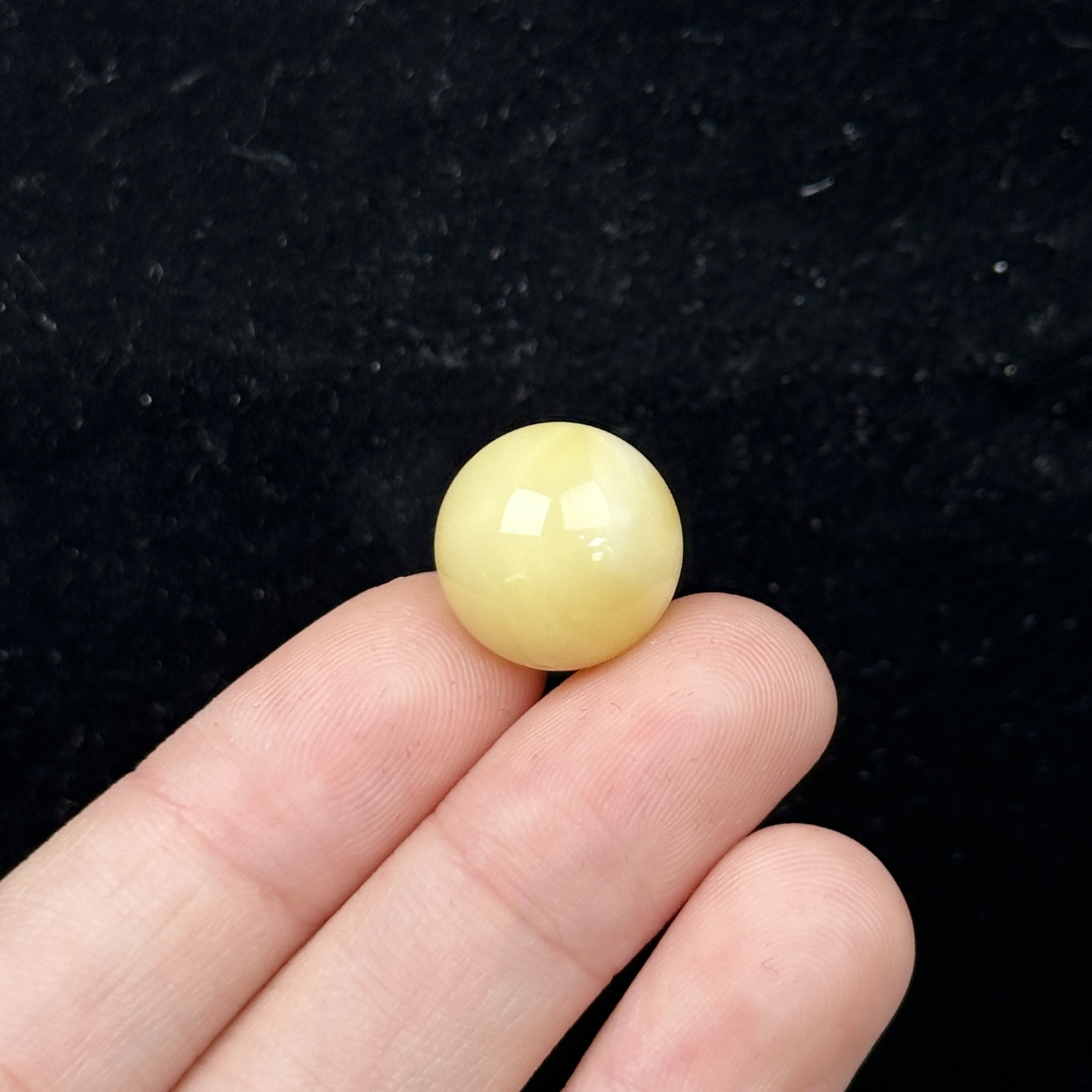 A2645天然原矿蜜蜡 圆珠13.9mm 支持鉴定假一罚十